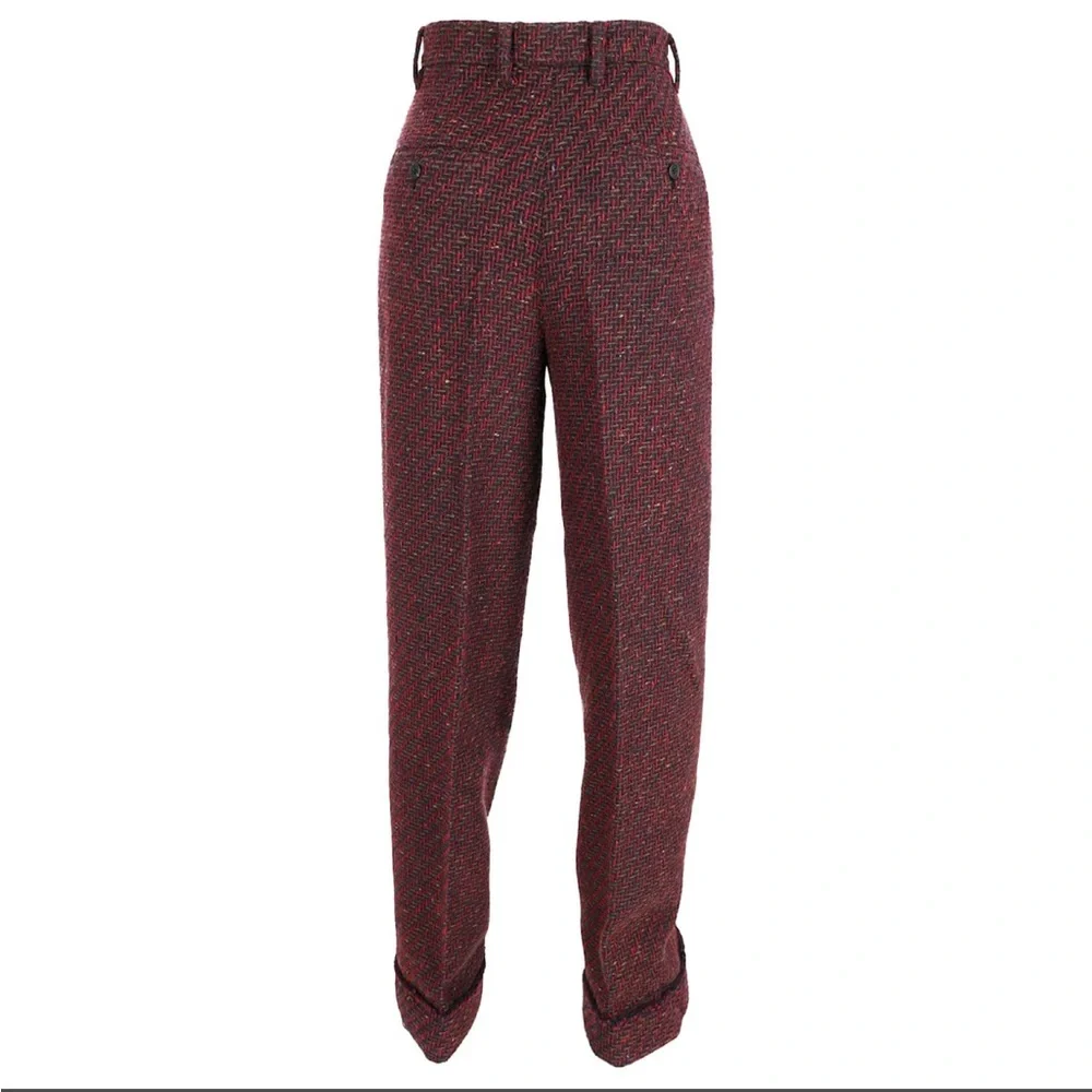 Prada women’s Burgundy Tweed Pants - Picture 5 of 12